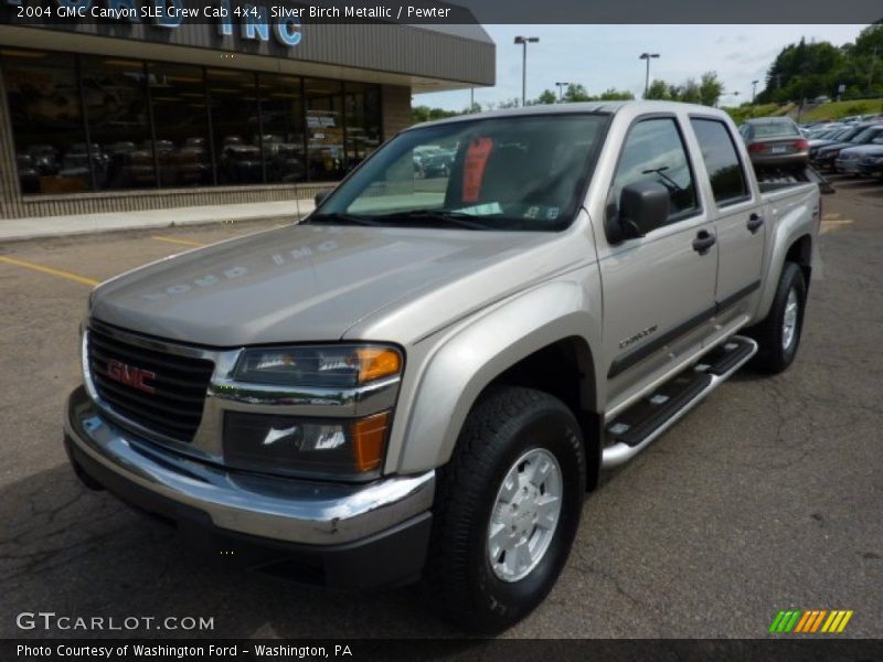 Silver Birch Metallic / Pewter 2004 GMC Canyon SLE Crew Cab 4x4