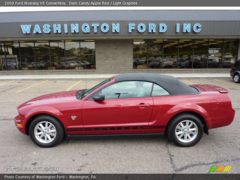 Dark Candy Apple Red / Light Graphite 2009 Ford Mustang V6 Convertible