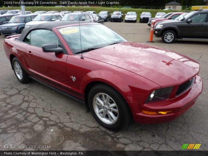 Dark Candy Apple Red / Light Graphite 2009 Ford Mustang V6 Convertible