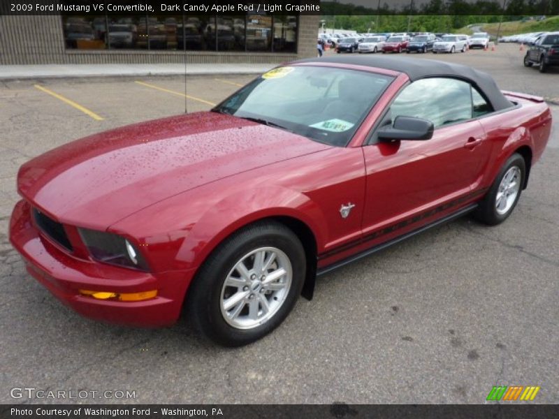 Dark Candy Apple Red / Light Graphite 2009 Ford Mustang V6 Convertible