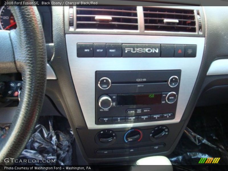 Black Ebony / Charcoal Black/Red 2008 Ford Fusion SE
