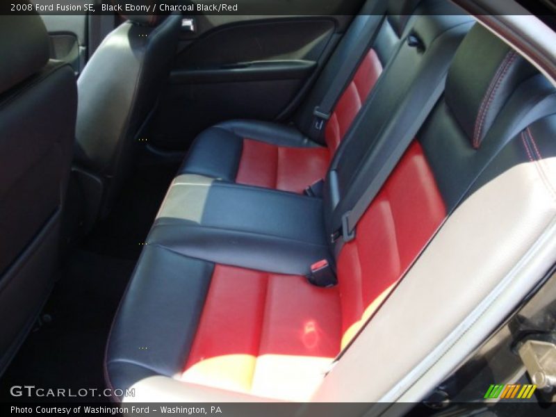 Black Ebony / Charcoal Black/Red 2008 Ford Fusion SE