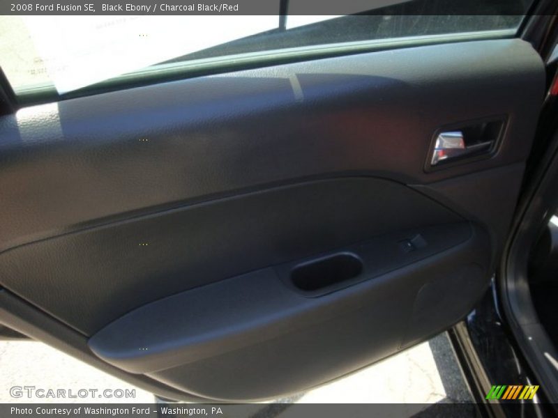 Black Ebony / Charcoal Black/Red 2008 Ford Fusion SE