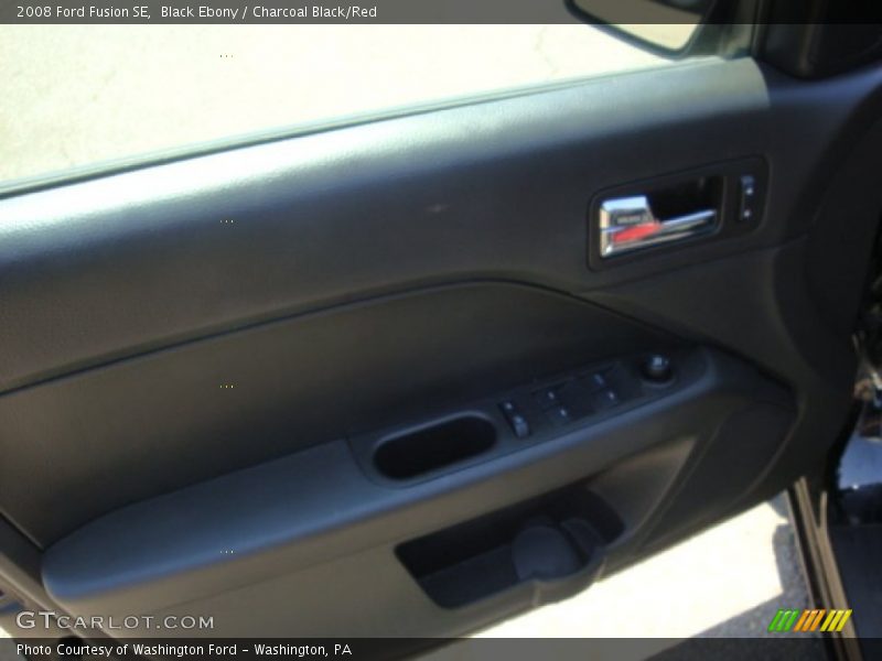 Black Ebony / Charcoal Black/Red 2008 Ford Fusion SE