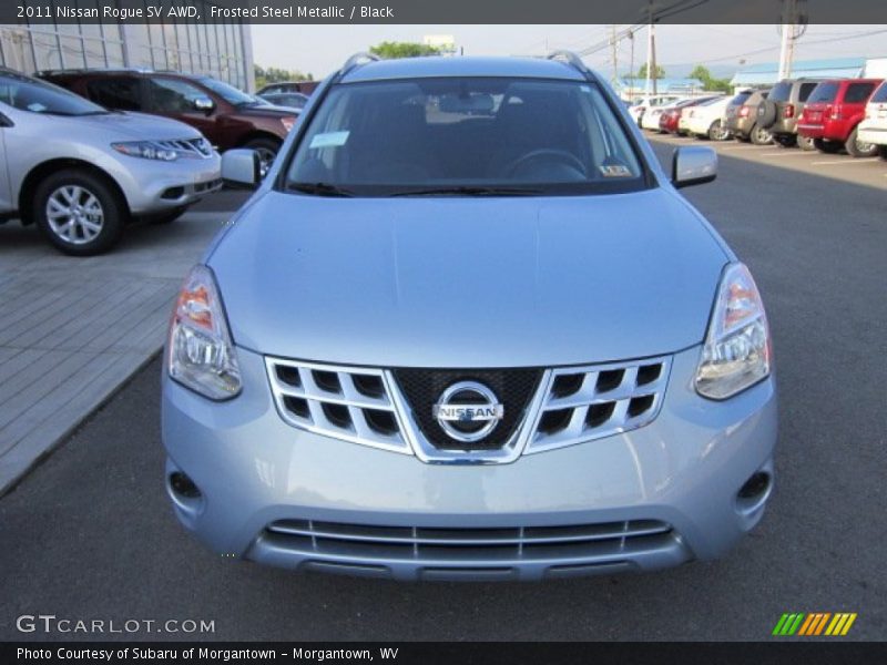 Frosted Steel Metallic / Black 2011 Nissan Rogue SV AWD
