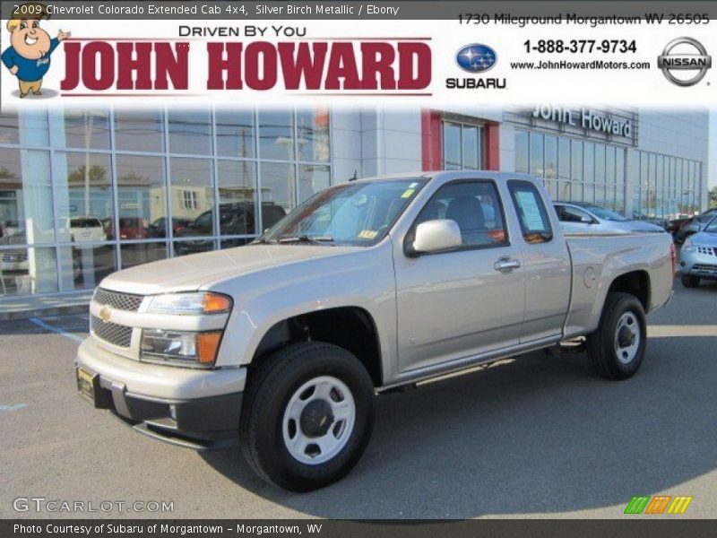 Silver Birch Metallic / Ebony 2009 Chevrolet Colorado Extended Cab 4x4