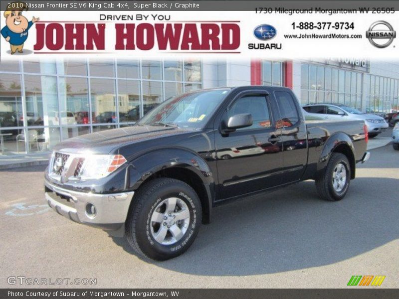 Super Black / Graphite 2010 Nissan Frontier SE V6 King Cab 4x4
