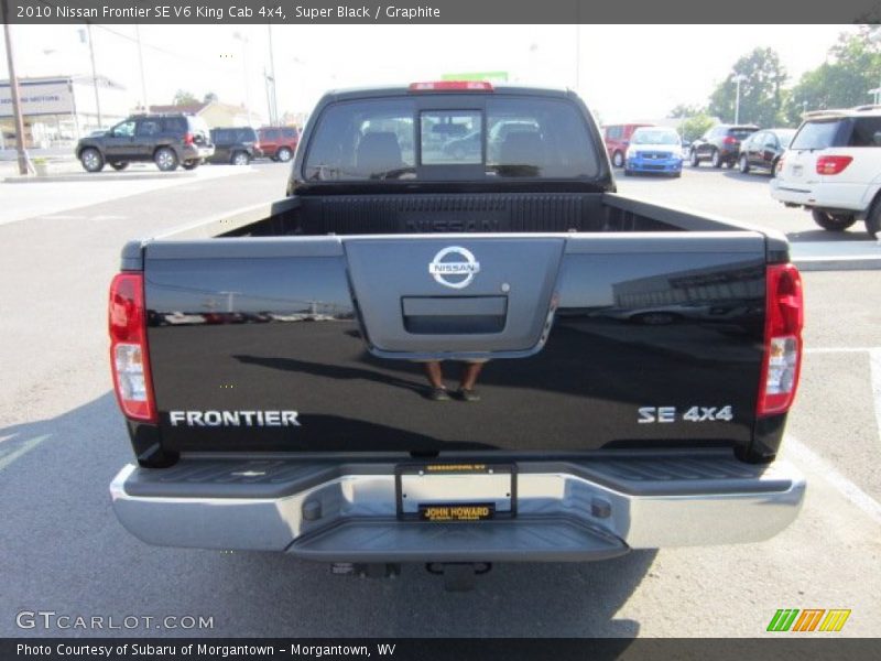 Super Black / Graphite 2010 Nissan Frontier SE V6 King Cab 4x4