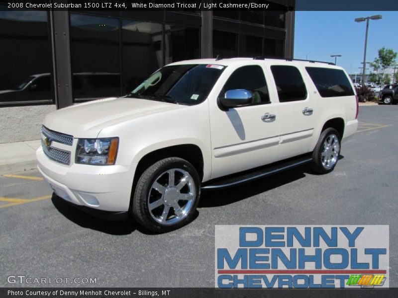 White Diamond Tricoat / Light Cashmere/Ebony 2008 Chevrolet Suburban 1500 LTZ 4x4