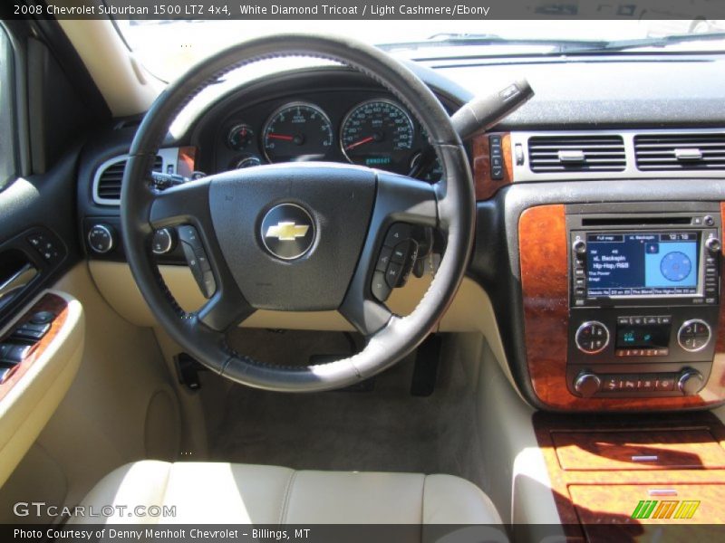 White Diamond Tricoat / Light Cashmere/Ebony 2008 Chevrolet Suburban 1500 LTZ 4x4