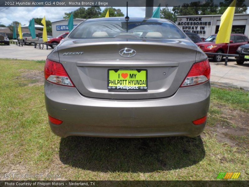 Mocha Bronze / Beige 2012 Hyundai Accent GLS 4 Door