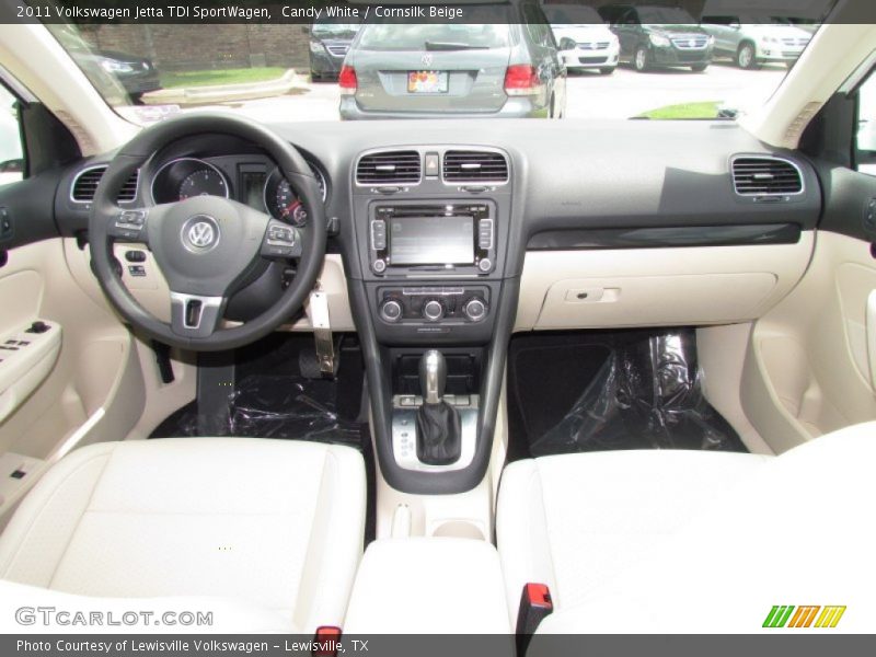 Candy White / Cornsilk Beige 2011 Volkswagen Jetta TDI SportWagen