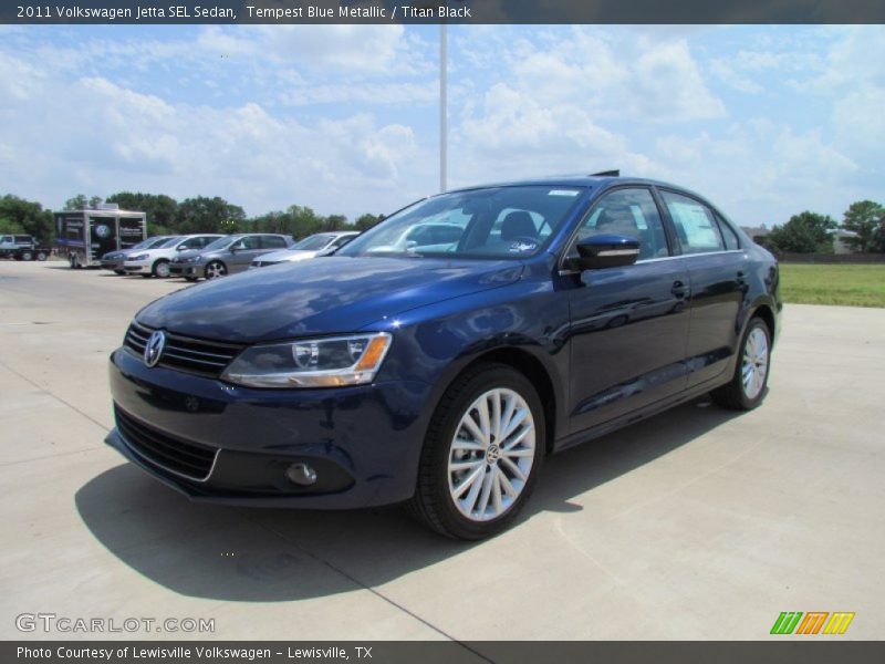 Tempest Blue Metallic / Titan Black 2011 Volkswagen Jetta SEL Sedan