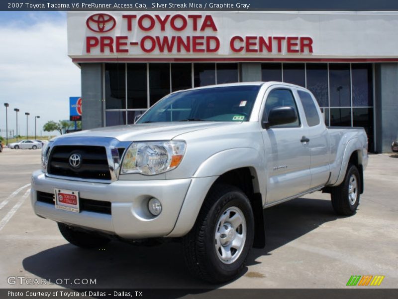 Silver Streak Mica / Graphite Gray 2007 Toyota Tacoma V6 PreRunner Access Cab