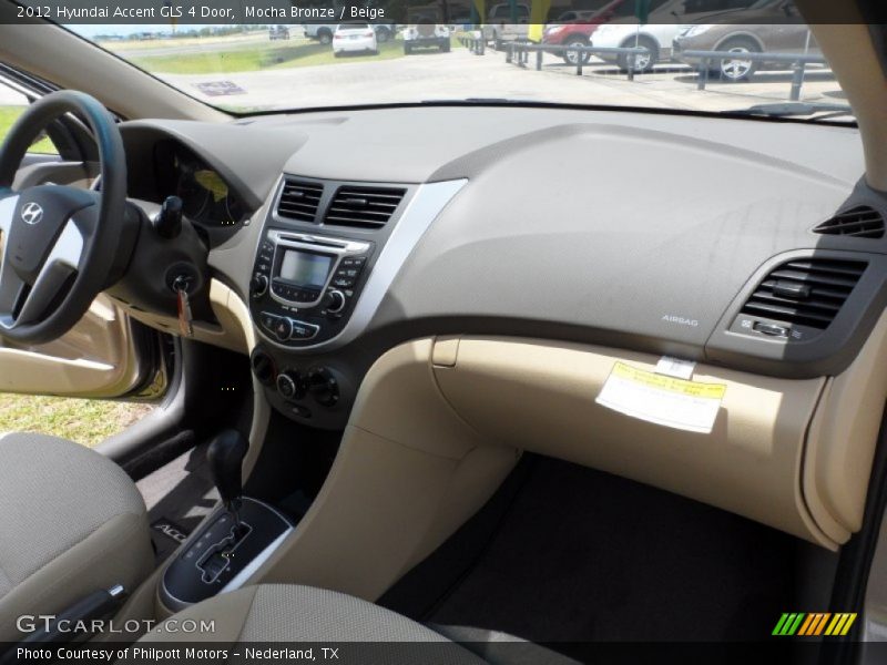 Mocha Bronze / Beige 2012 Hyundai Accent GLS 4 Door