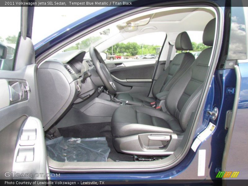Tempest Blue Metallic / Titan Black 2011 Volkswagen Jetta SEL Sedan