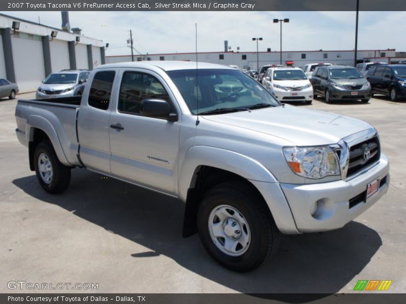 Silver Streak Mica / Graphite Gray 2007 Toyota Tacoma V6 PreRunner Access Cab