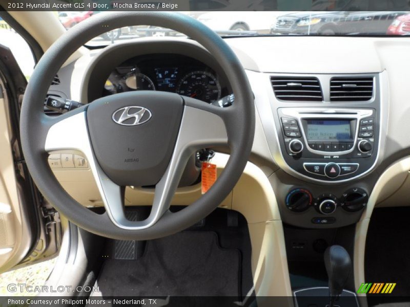 Mocha Bronze / Beige 2012 Hyundai Accent GLS 4 Door