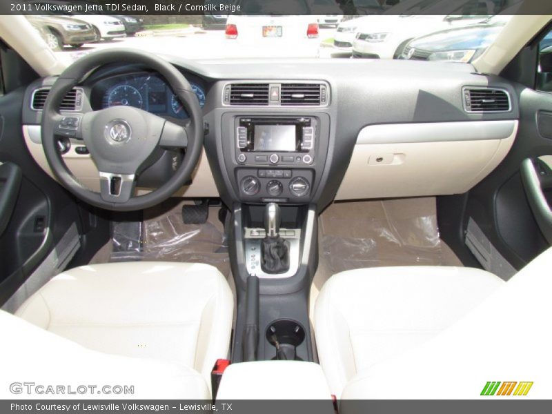 Black / Cornsilk Beige 2011 Volkswagen Jetta TDI Sedan