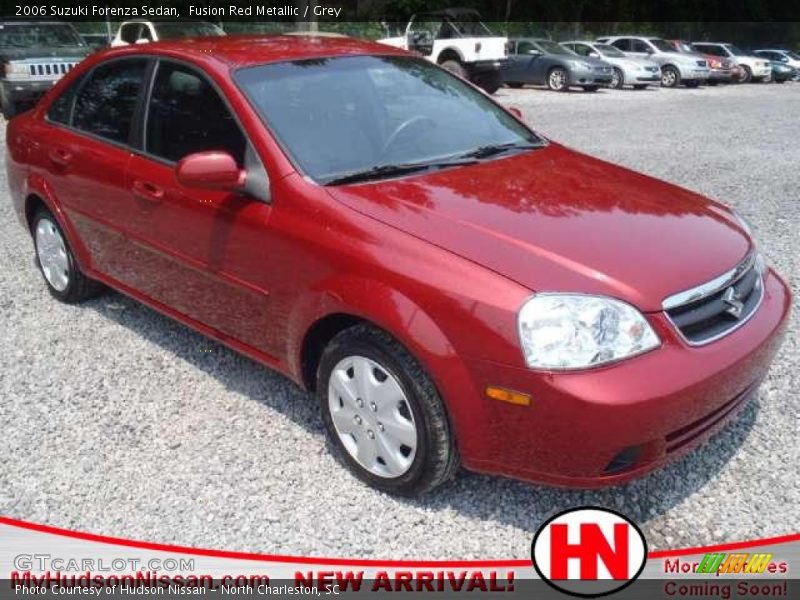 Fusion Red Metallic / Grey 2006 Suzuki Forenza Sedan