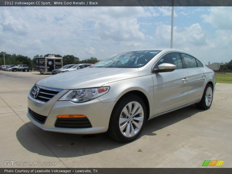 White Gold Metallic / Black 2012 Volkswagen CC Sport