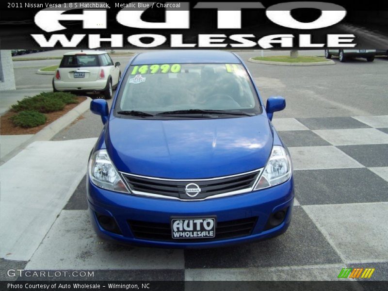 Metallic Blue / Charcoal 2011 Nissan Versa 1.8 S Hatchback
