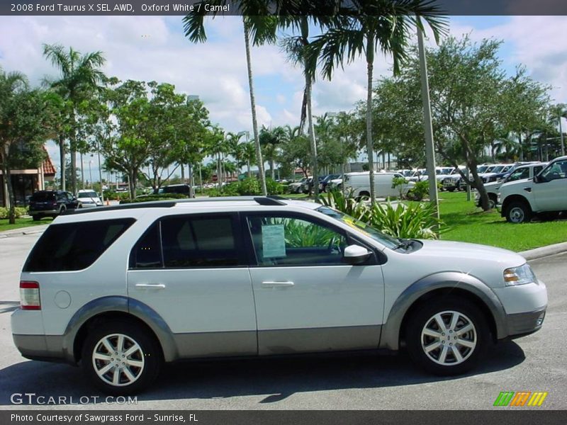 Oxford White / Camel 2008 Ford Taurus X SEL AWD