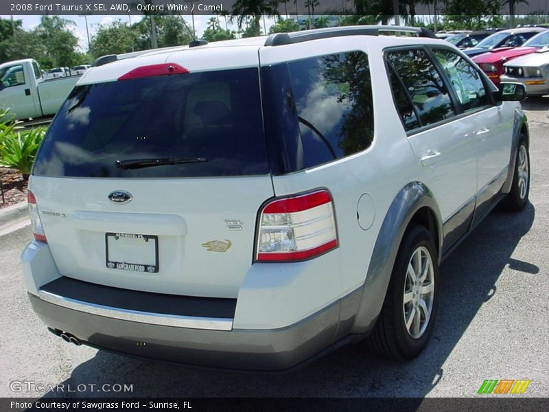 Oxford White / Camel 2008 Ford Taurus X SEL AWD