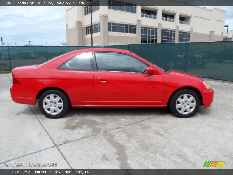 Rally Red / Black 2002 Honda Civic EX Coupe