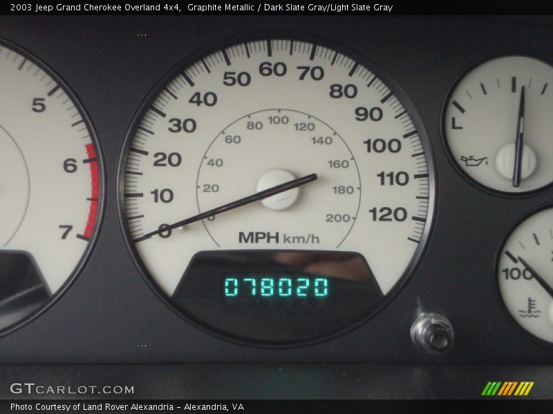 Graphite Metallic / Dark Slate Gray/Light Slate Gray 2003 Jeep Grand Cherokee Overland 4x4