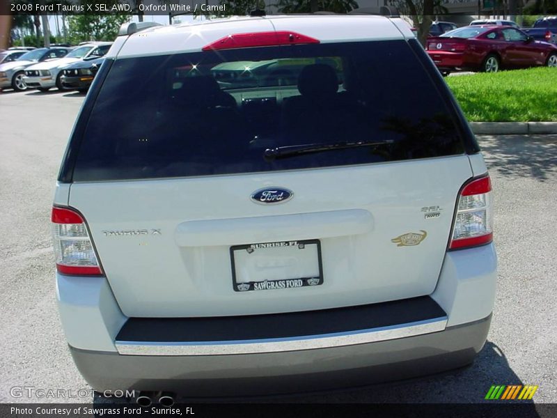 Oxford White / Camel 2008 Ford Taurus X SEL AWD