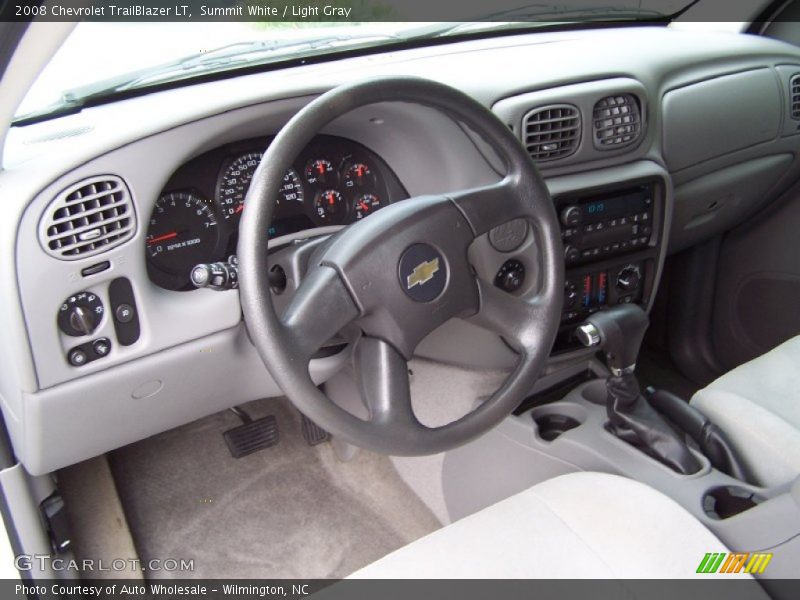 Summit White / Light Gray 2008 Chevrolet TrailBlazer LT