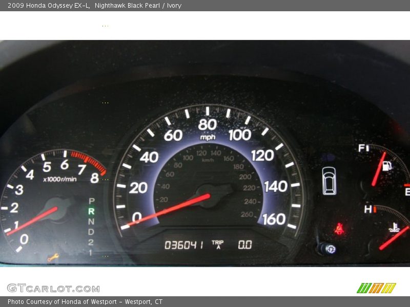  2009 Odyssey EX-L EX-L Gauges