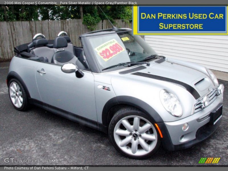 Pure Silver Metallic / Space Gray/Panther Black 2006 Mini Cooper S Convertible