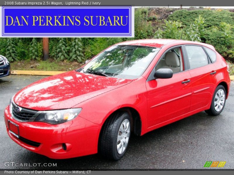 Lightning Red / Ivory 2008 Subaru Impreza 2.5i Wagon