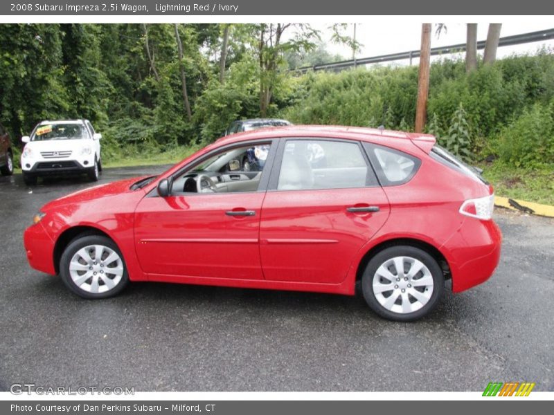 Lightning Red / Ivory 2008 Subaru Impreza 2.5i Wagon