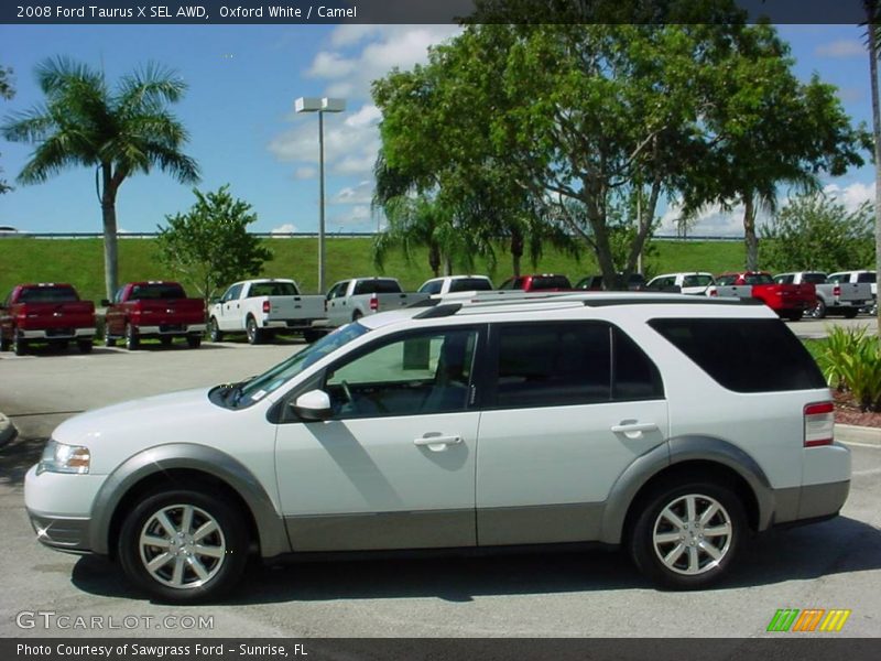 Oxford White / Camel 2008 Ford Taurus X SEL AWD