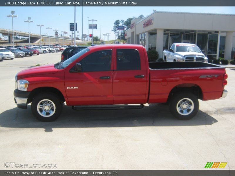 Flame Red / Medium Slate Gray 2008 Dodge Ram 1500 SXT Quad Cab 4x4