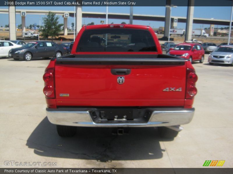 Flame Red / Medium Slate Gray 2008 Dodge Ram 1500 SXT Quad Cab 4x4