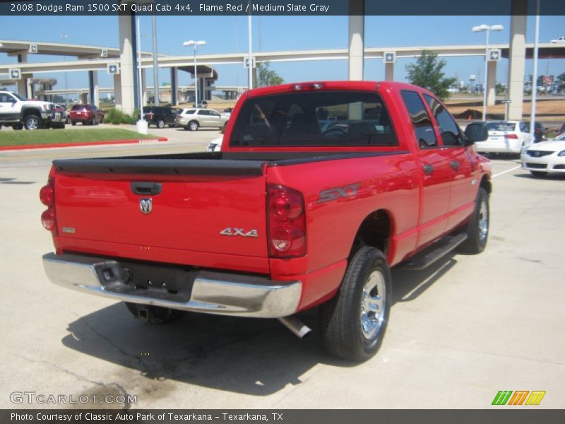 Flame Red / Medium Slate Gray 2008 Dodge Ram 1500 SXT Quad Cab 4x4