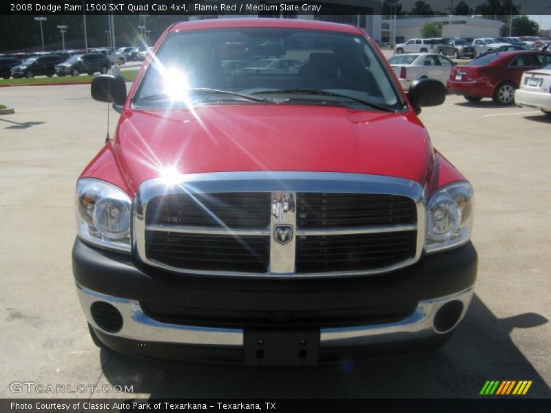 Flame Red / Medium Slate Gray 2008 Dodge Ram 1500 SXT Quad Cab 4x4