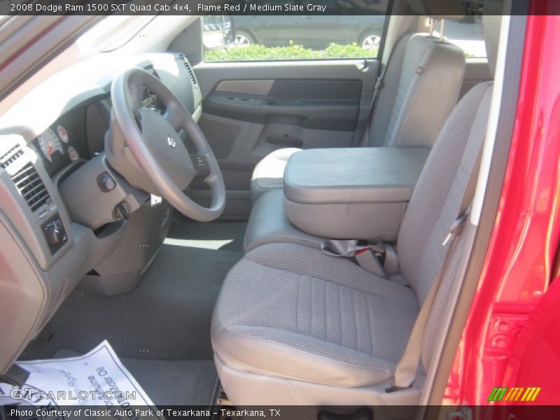 Flame Red / Medium Slate Gray 2008 Dodge Ram 1500 SXT Quad Cab 4x4