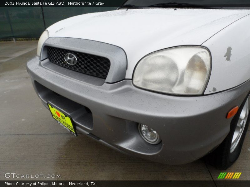 Nordic White / Gray 2002 Hyundai Santa Fe GLS AWD