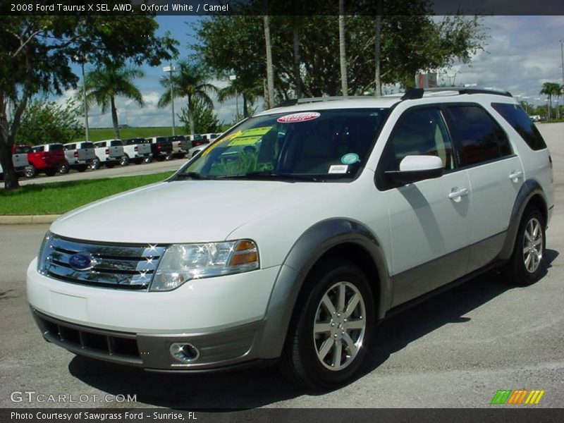 Oxford White / Camel 2008 Ford Taurus X SEL AWD