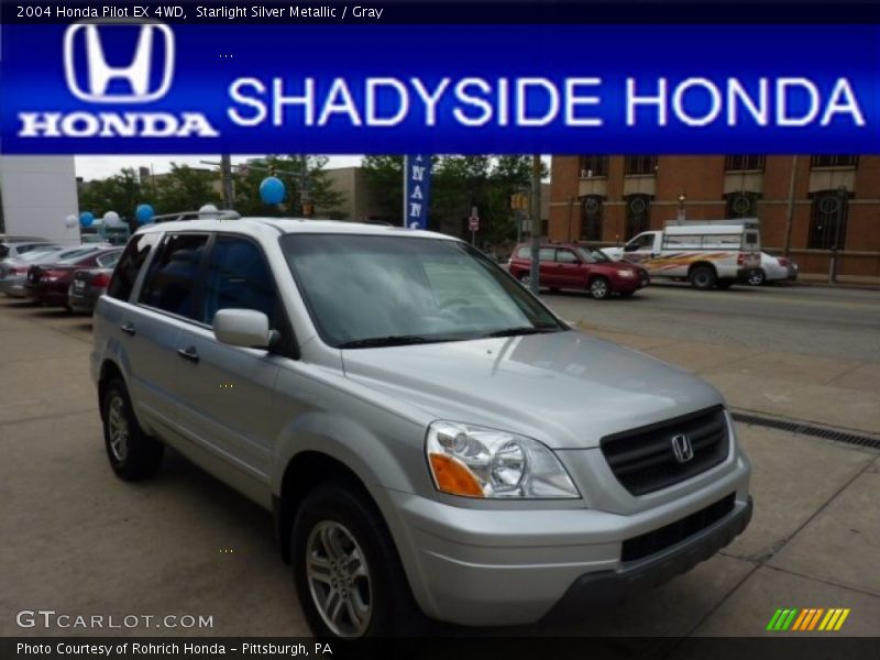 Starlight Silver Metallic / Gray 2004 Honda Pilot EX 4WD