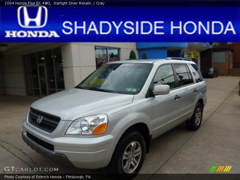 Starlight Silver Metallic / Gray 2004 Honda Pilot EX 4WD