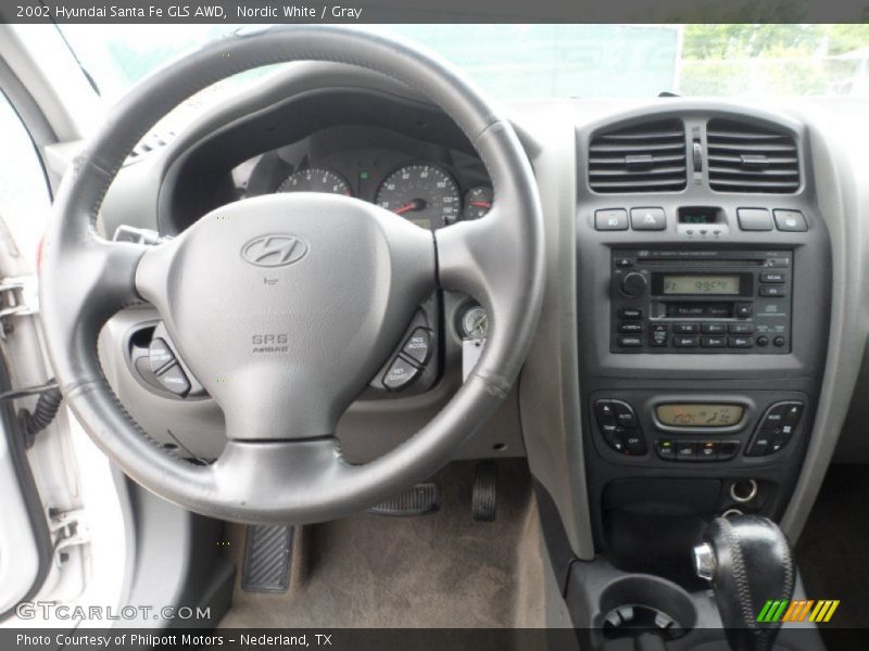 Nordic White / Gray 2002 Hyundai Santa Fe GLS AWD