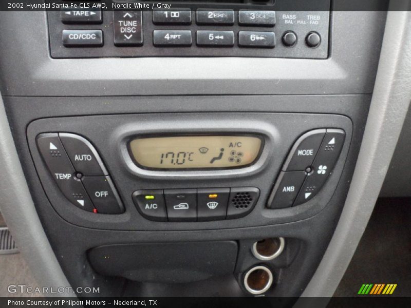 Nordic White / Gray 2002 Hyundai Santa Fe GLS AWD