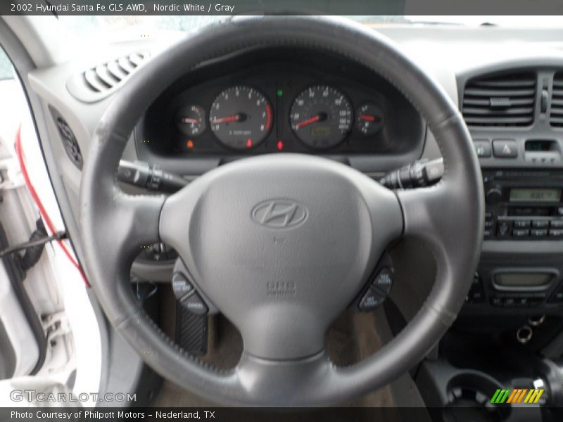 Nordic White / Gray 2002 Hyundai Santa Fe GLS AWD