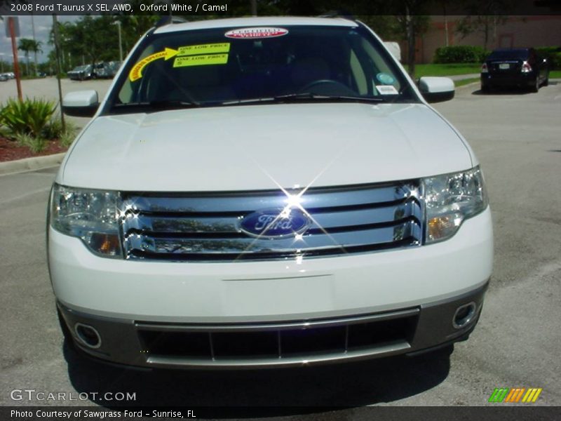 Oxford White / Camel 2008 Ford Taurus X SEL AWD